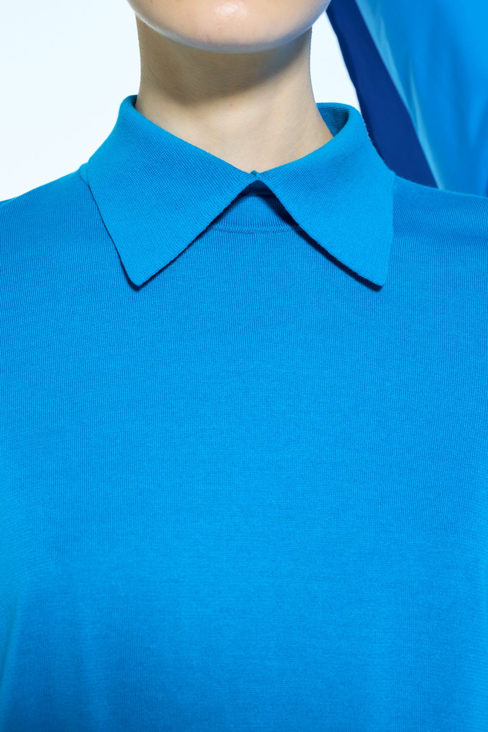 KNIT-WITH-COLLAR  PULLOVER M/BLU 38