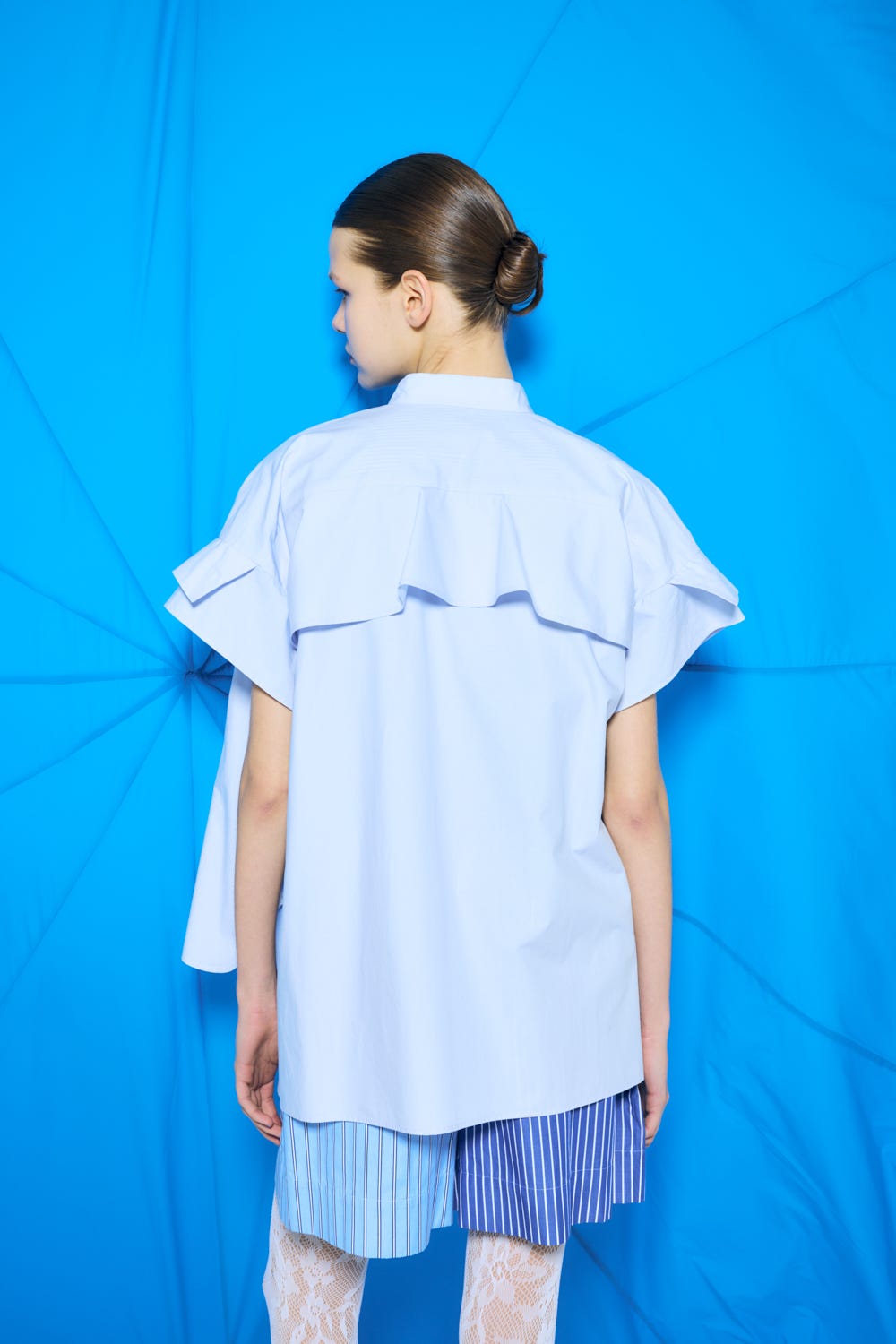 【数量限定】旧モデル在庫処分セールを開催します！ ROLL-UP SLEEVES BLOUSES AND SHIRT｜38｜L/BLU｜SHIRTS トップス