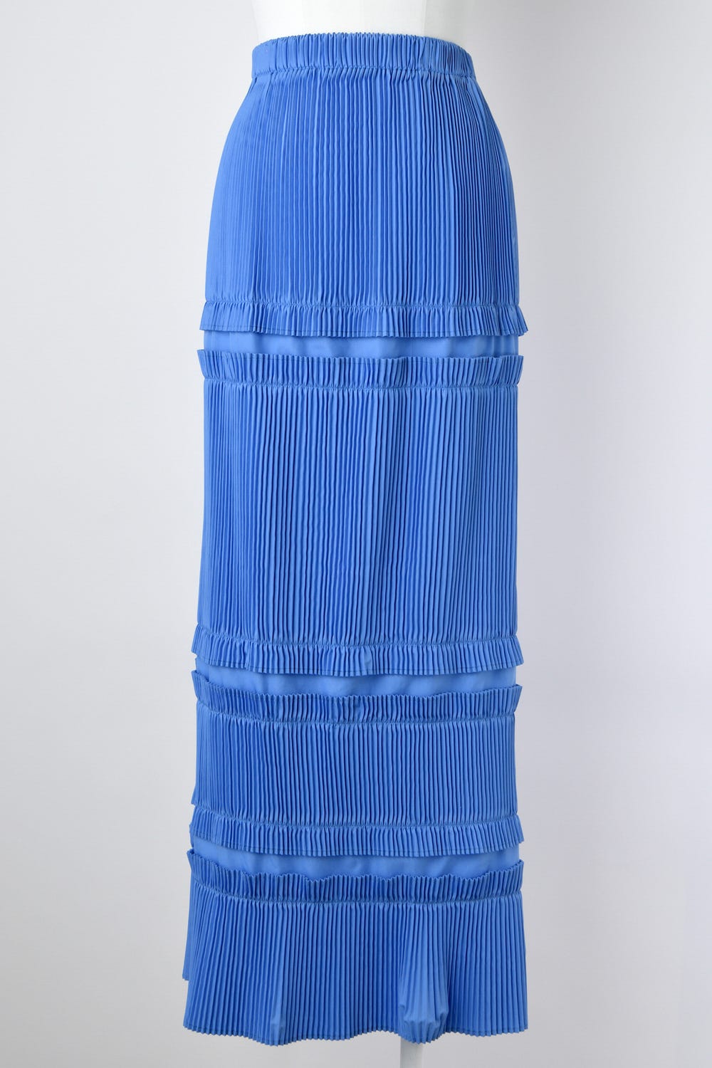 STRAIGHT PLEATS SKIRT SAX 38