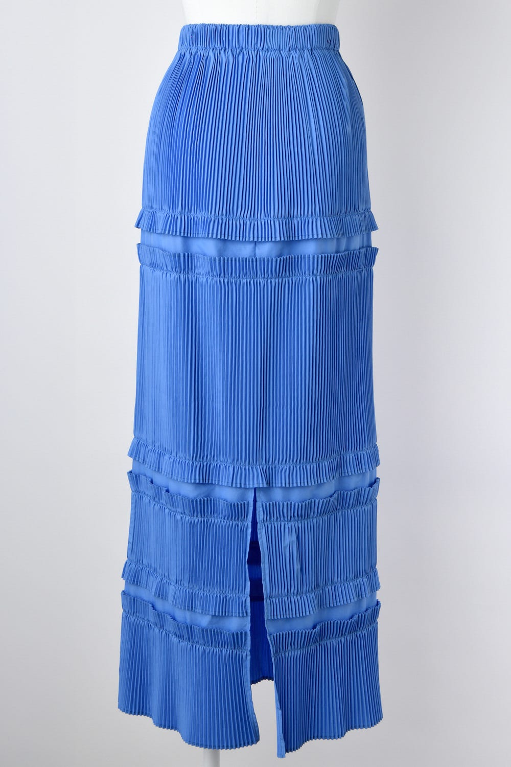 STRAIGHT PLEATS SKIRT SAX 38