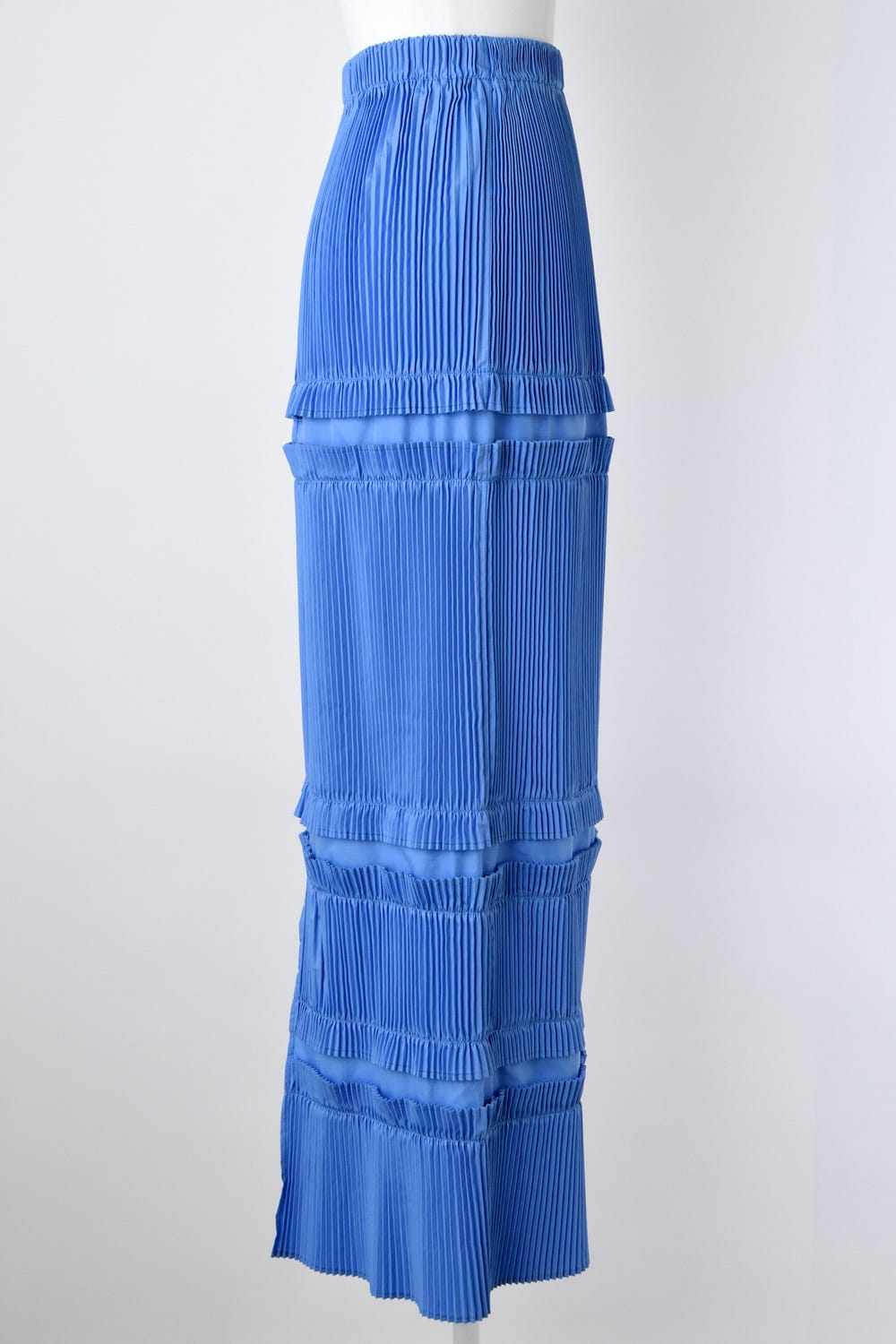 STRAIGHT PLEATS SKIRT SAX 38