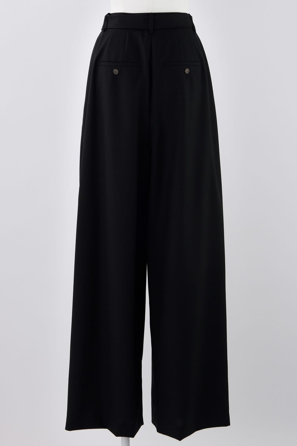 TUCK WIDE-PANTS BLK 36