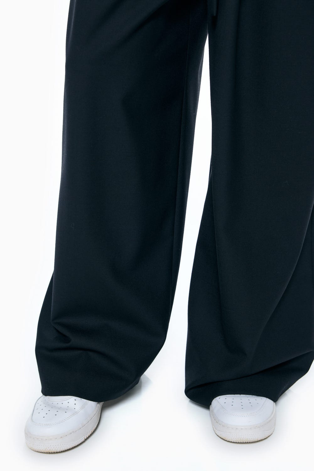 TUCK WIDE-PANTS BLK 36