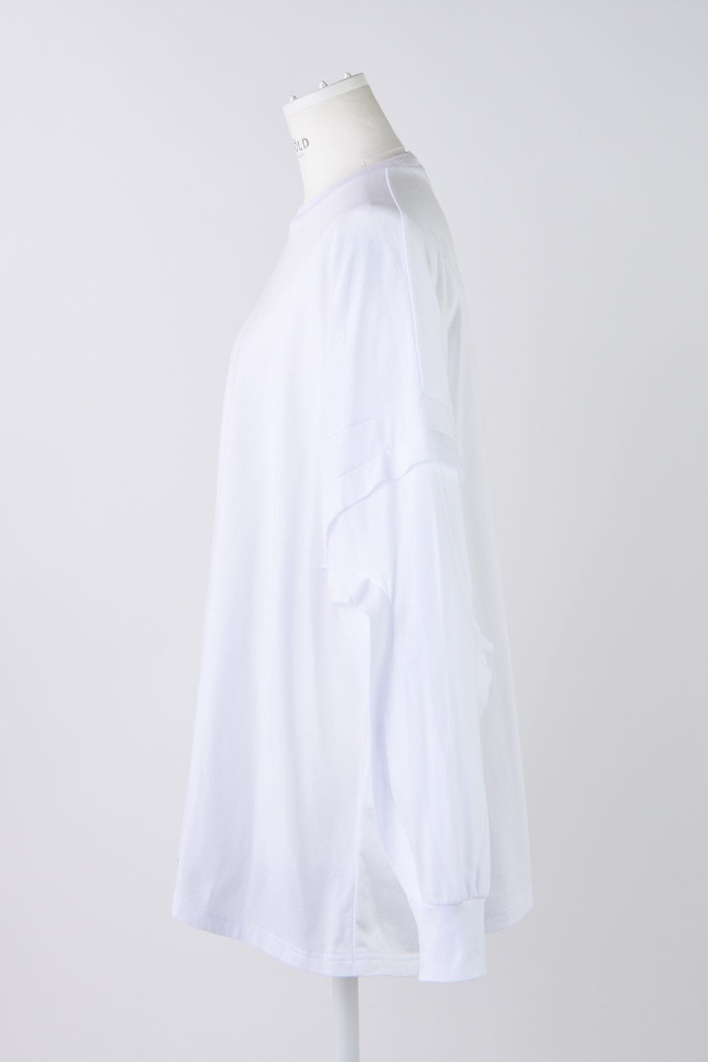CURVE-SEAM LONG-SLEEVE T-SHIRT WHT 38