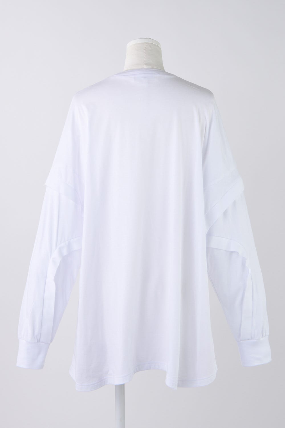 CURVE-SEAM LONG-SLEEVE T-SHIRT WHT 38