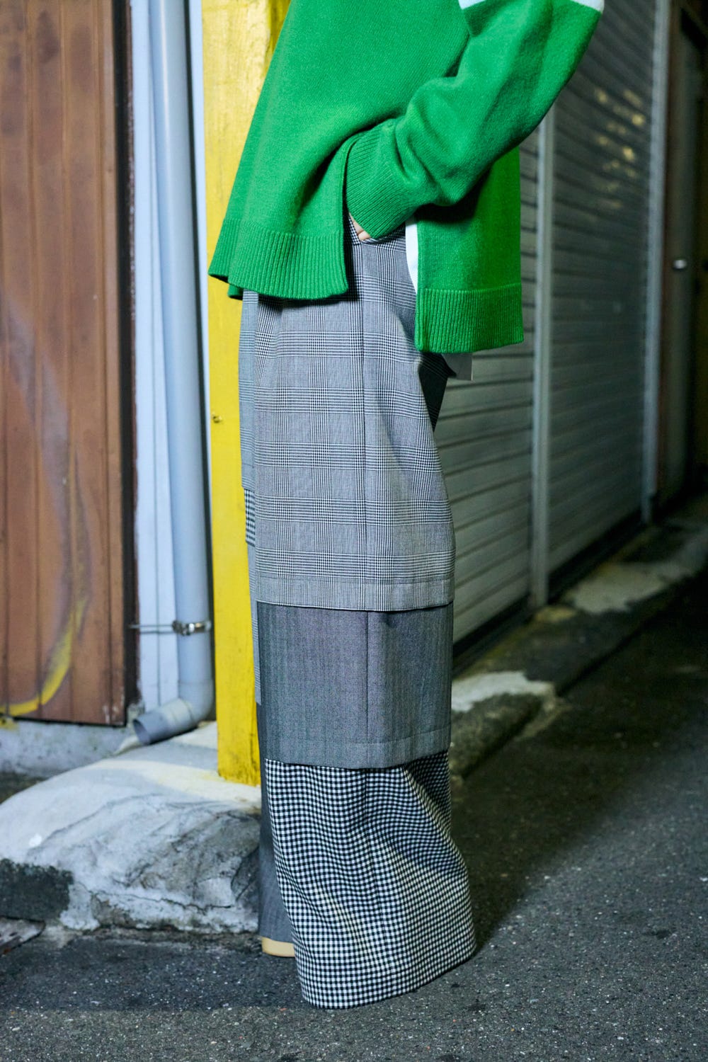 MIX WIDE-PANTS BLK 36