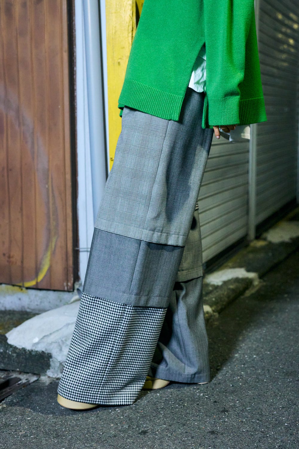 MIX WIDE-PANTS BLK 36