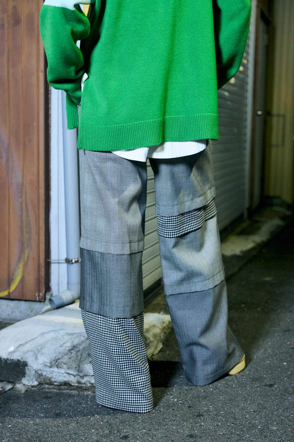 MIX WIDE-PANTS BLK 36