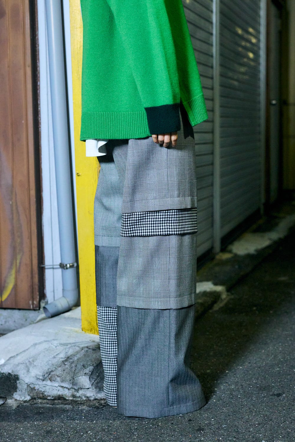 MIX WIDE-PANTS BLK 36
