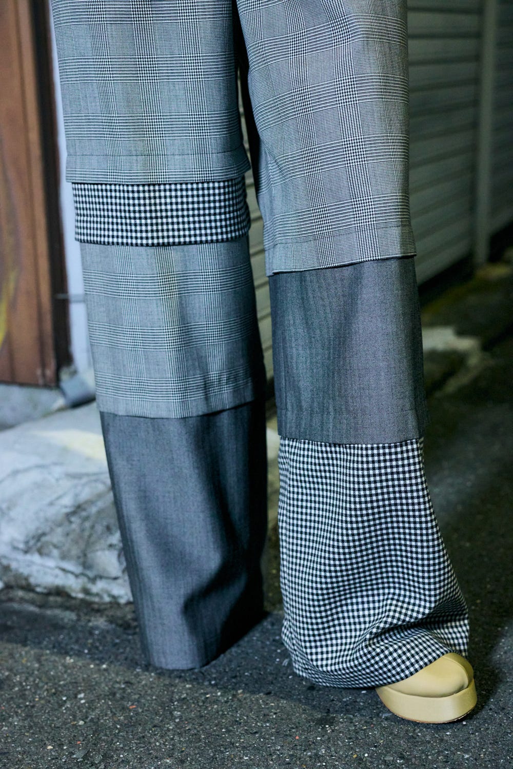 MIX WIDE-PANTS BLK 36