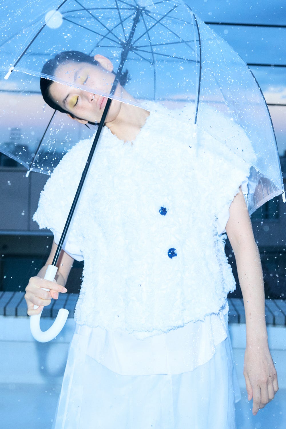 FLUFFY-CLOUD JACKET WHT 38