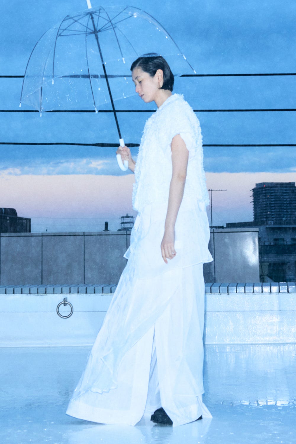 FLUFFY-CLOUD JACKET WHT 38