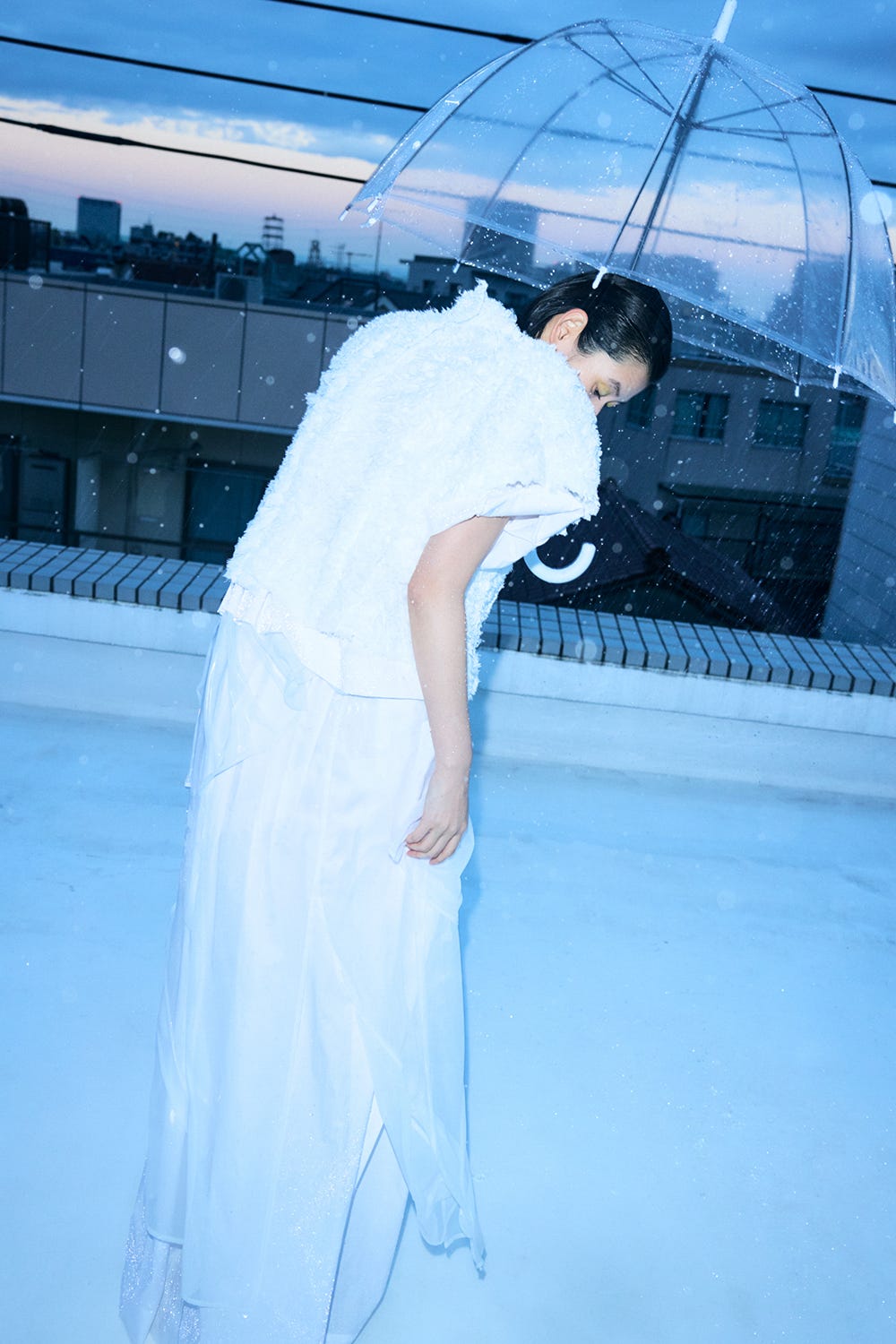 FLUFFY-CLOUD JACKET WHT 38