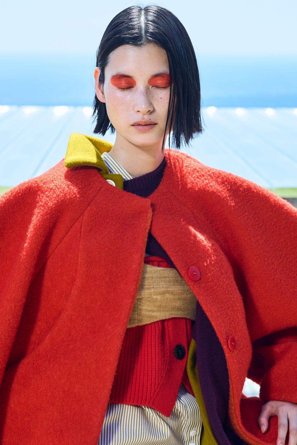 CIRCLE COAT RED 36