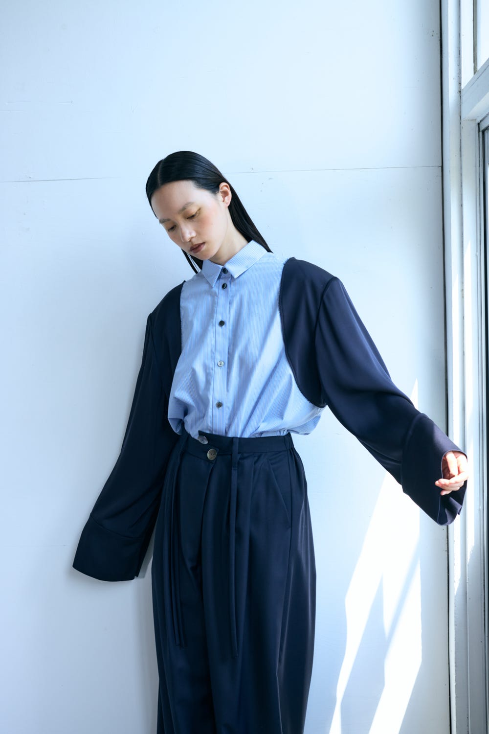PATTERNING SHIRT L/BLU 38