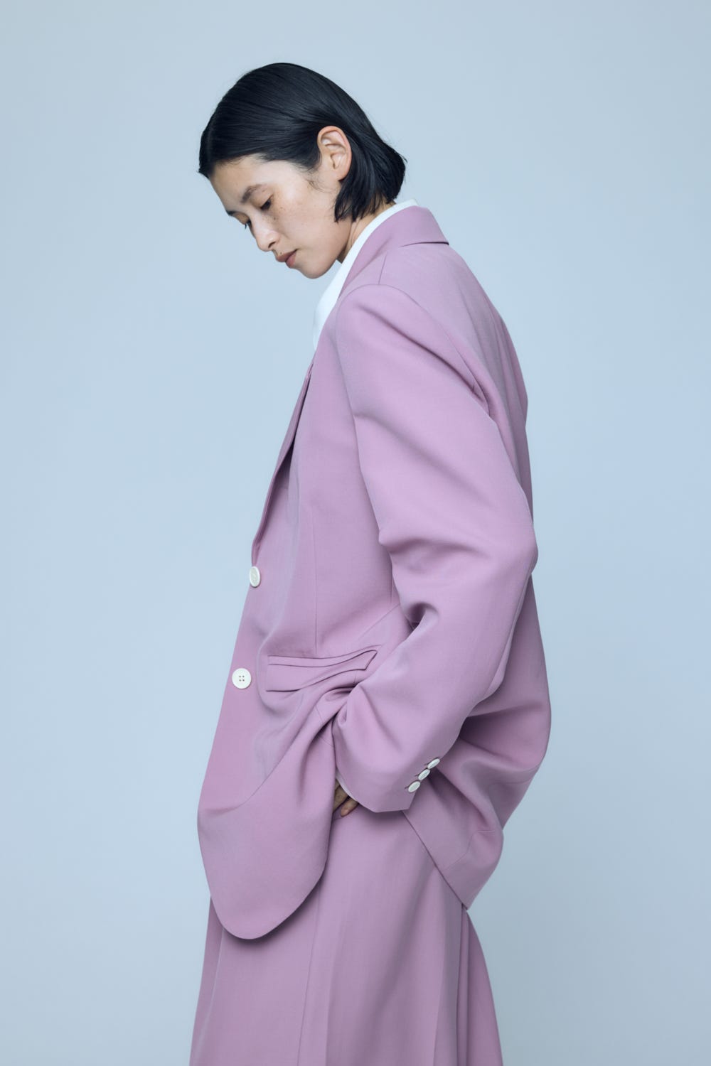 BOX OVER TAILORED JACKET D/PNK 38