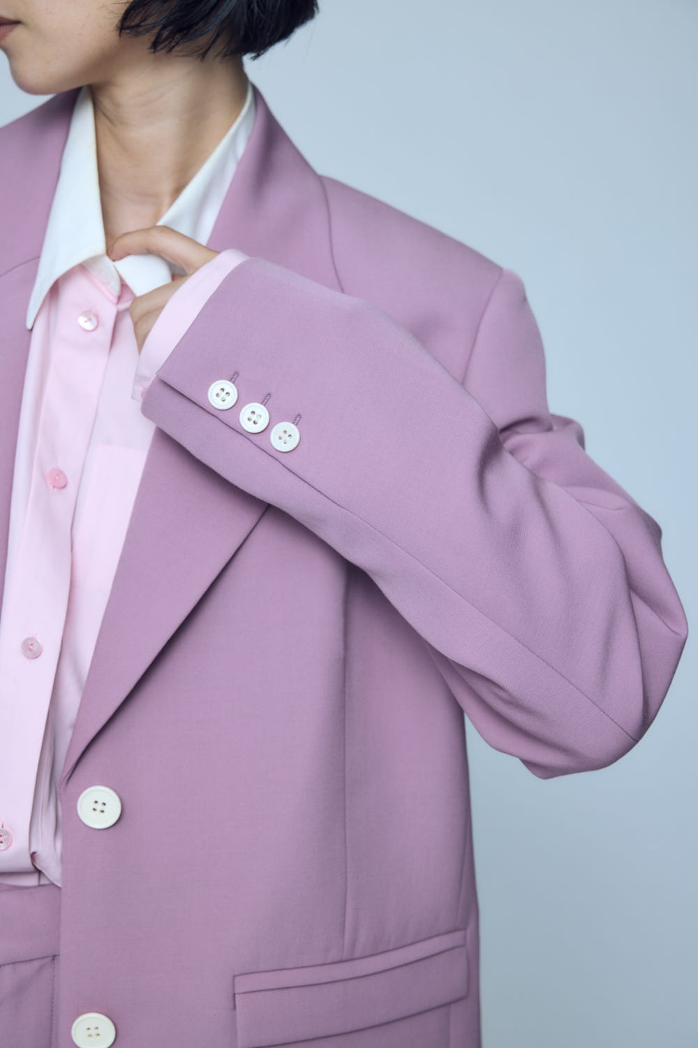 BOX OVER TAILORED JACKET D/PNK 38