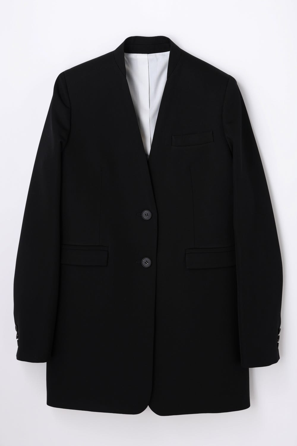COLLARLESS JACKET BLK 36