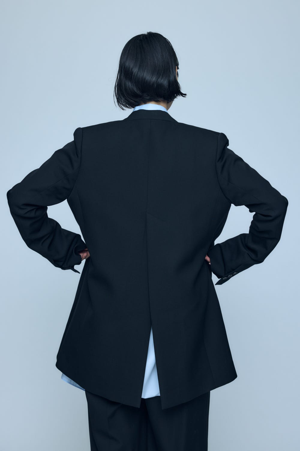 COLLARLESS JACKET BLK 36