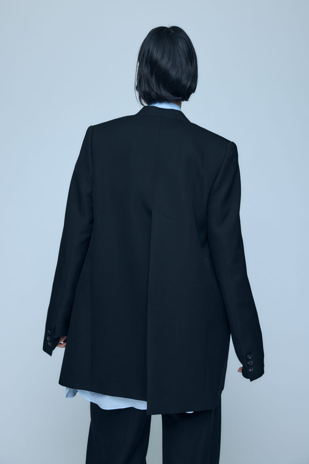 COLLARLESS JACKET BLK 36