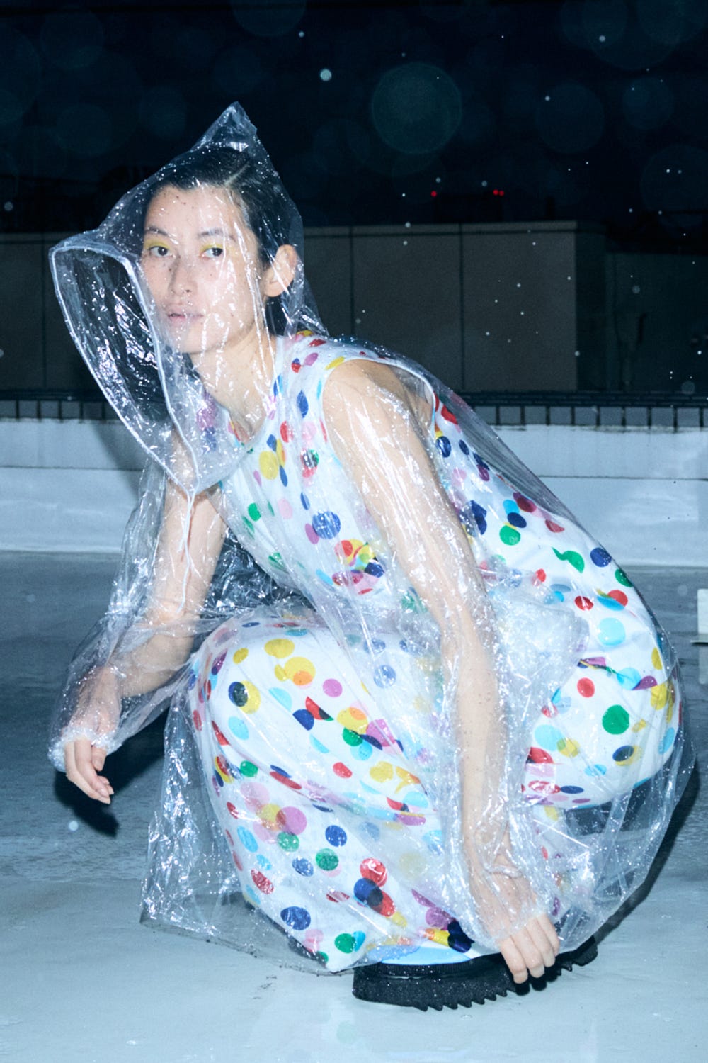 Rainy dot タイトスカート WHT 38