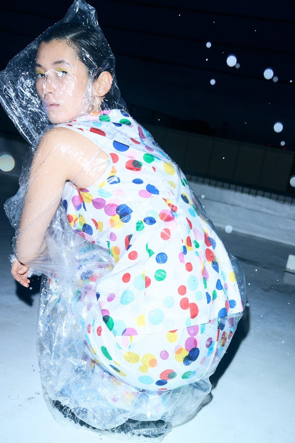Rainy dot タイトスカート WHT 38