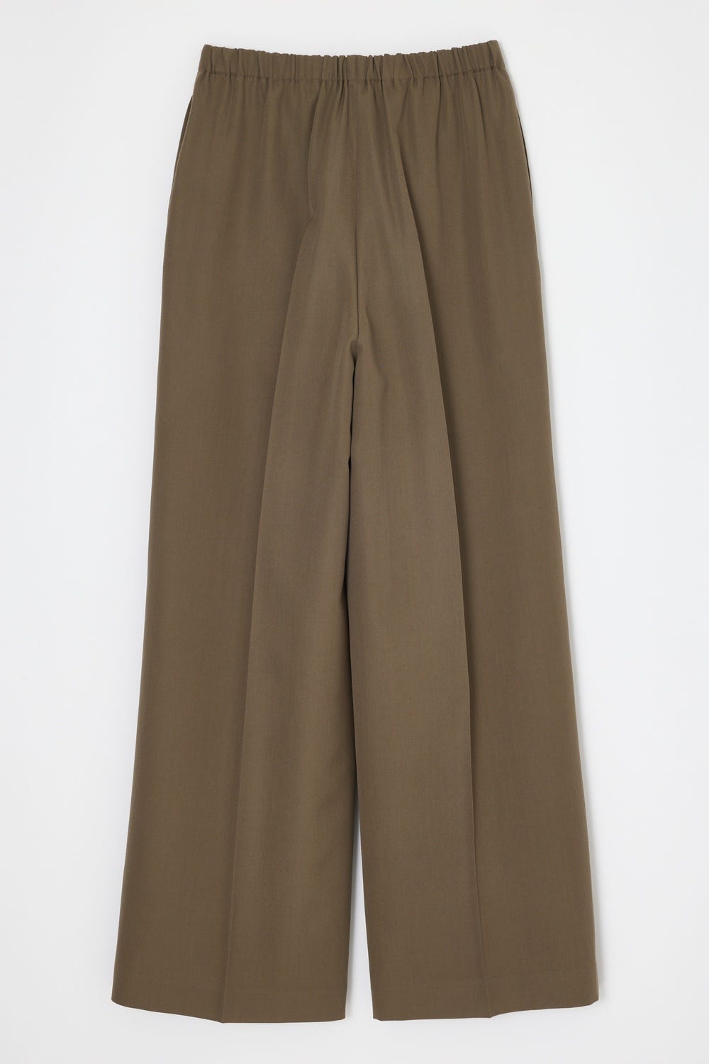 LOW-RISE WIDE TROUSERS M/BRN 38