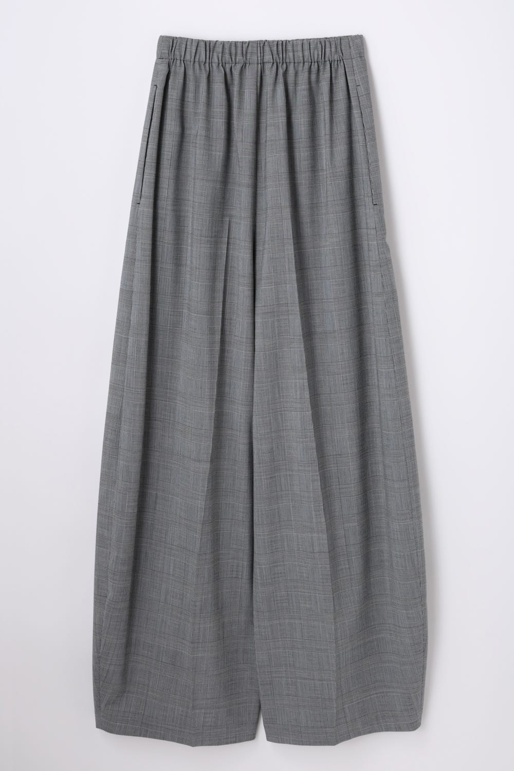 STRIGHT COCOON PANTS 柄BLK 38