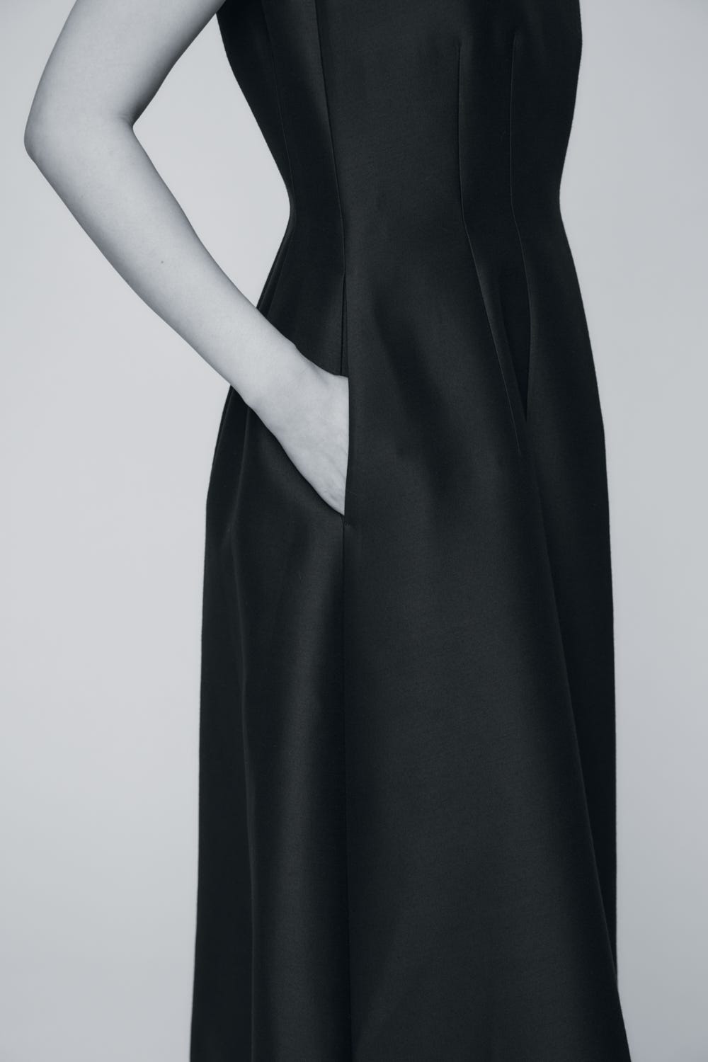 SLIP DRESS BLK 36