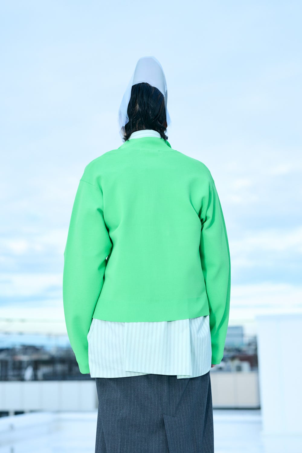 ZIP-UP BLOUSON L/GRN 38