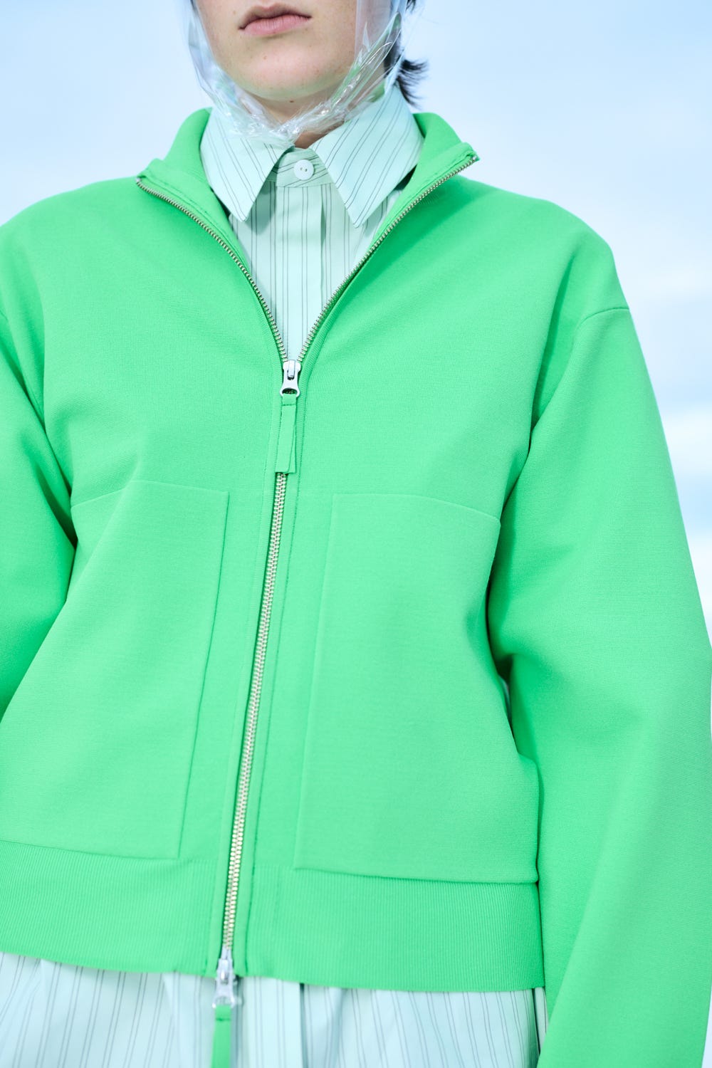 ZIP-UP BLOUSON L/GRN 38