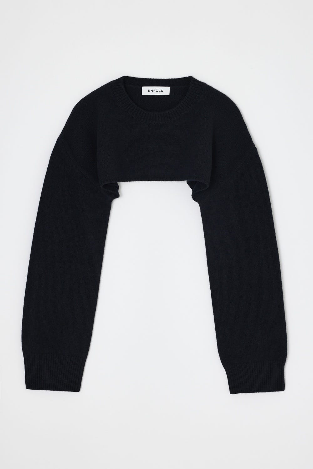 CROPPED-PULLOVER BLK 38