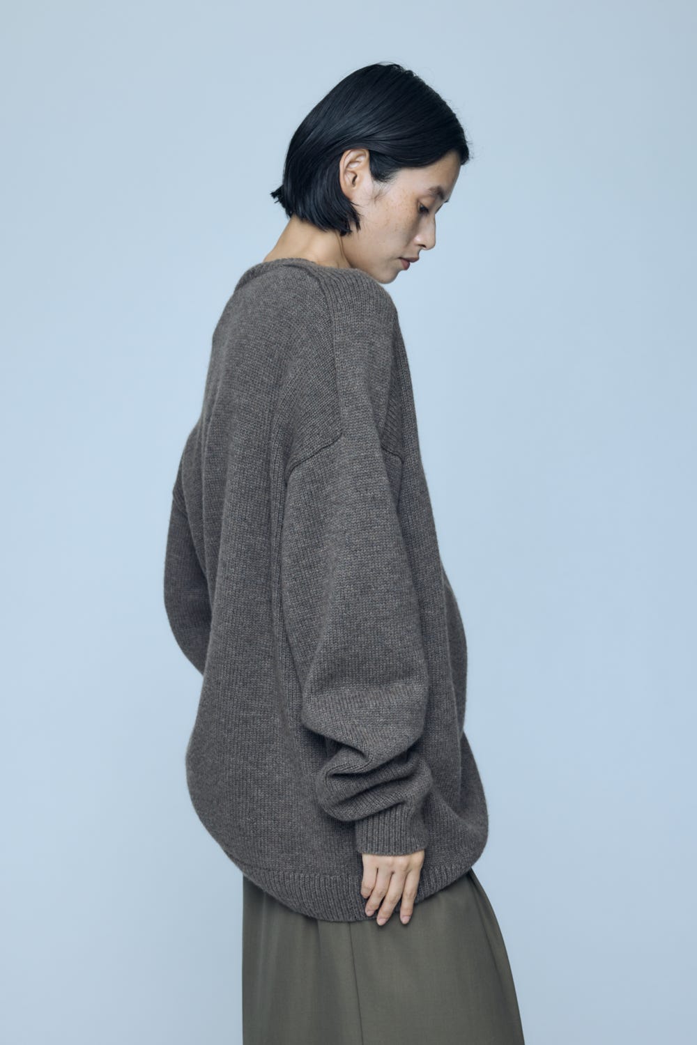 CREW-NECK PULLOVER M/BRN 38