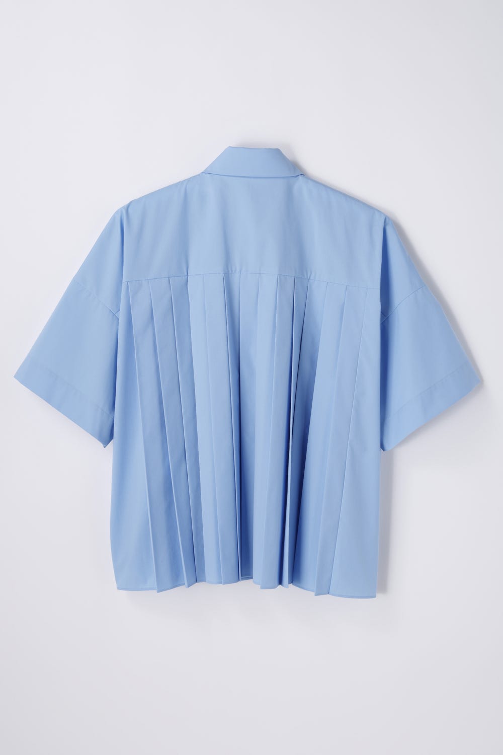 PLEATS WIDE BOX SHIRT L/BLU 38
