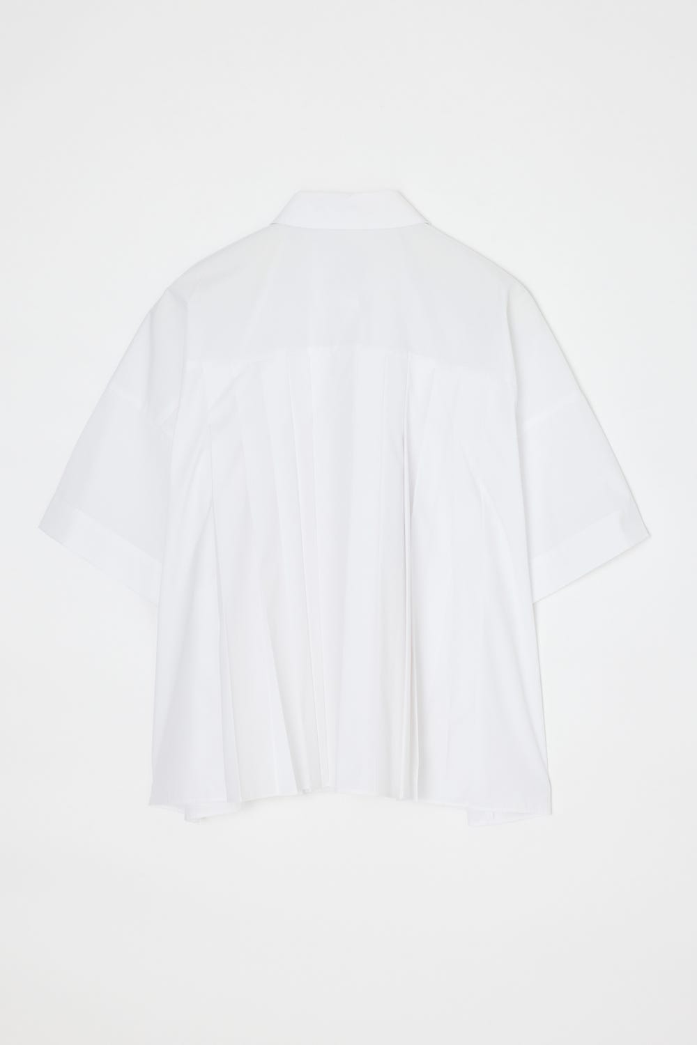 PLEATS WIDE BOX SHIRT WHT 38