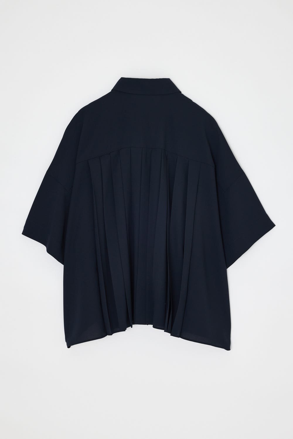 PLEATS WIDE BOX SHIRT D/NVY 38