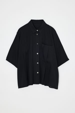 PLEATS WIDE BOX SHIRT｜38｜BLK｜SHIRTS AND BLOUSES｜ENFÖLD