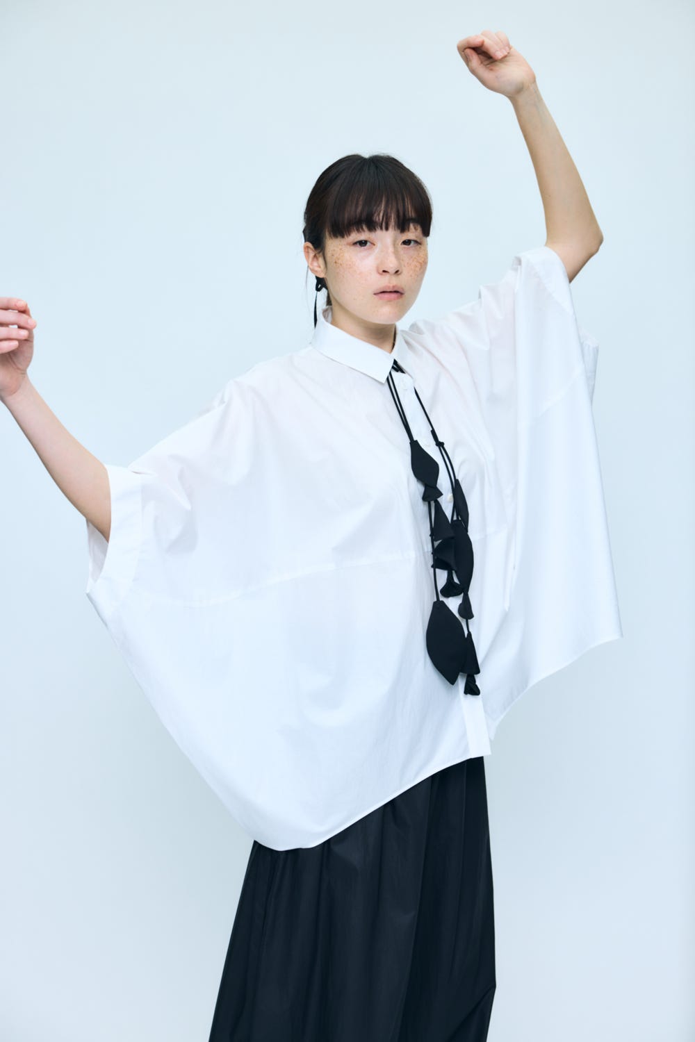 DRAPE HEXAGON SKIRTD WHT 38