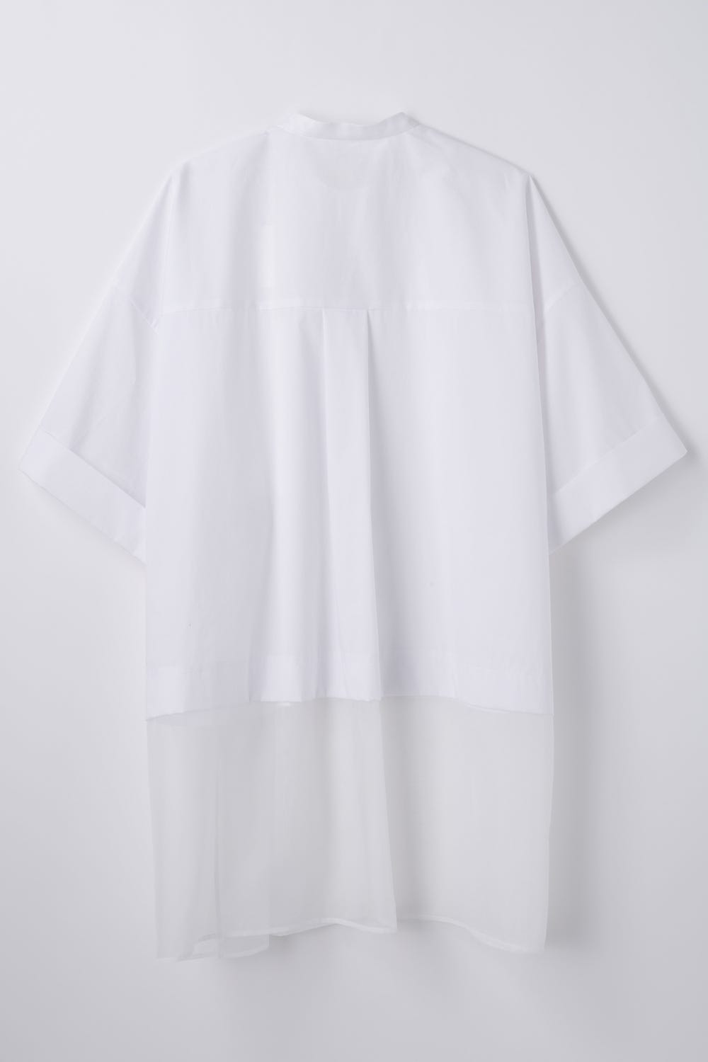 SHEER BOTTOM SHIRT WHT 38