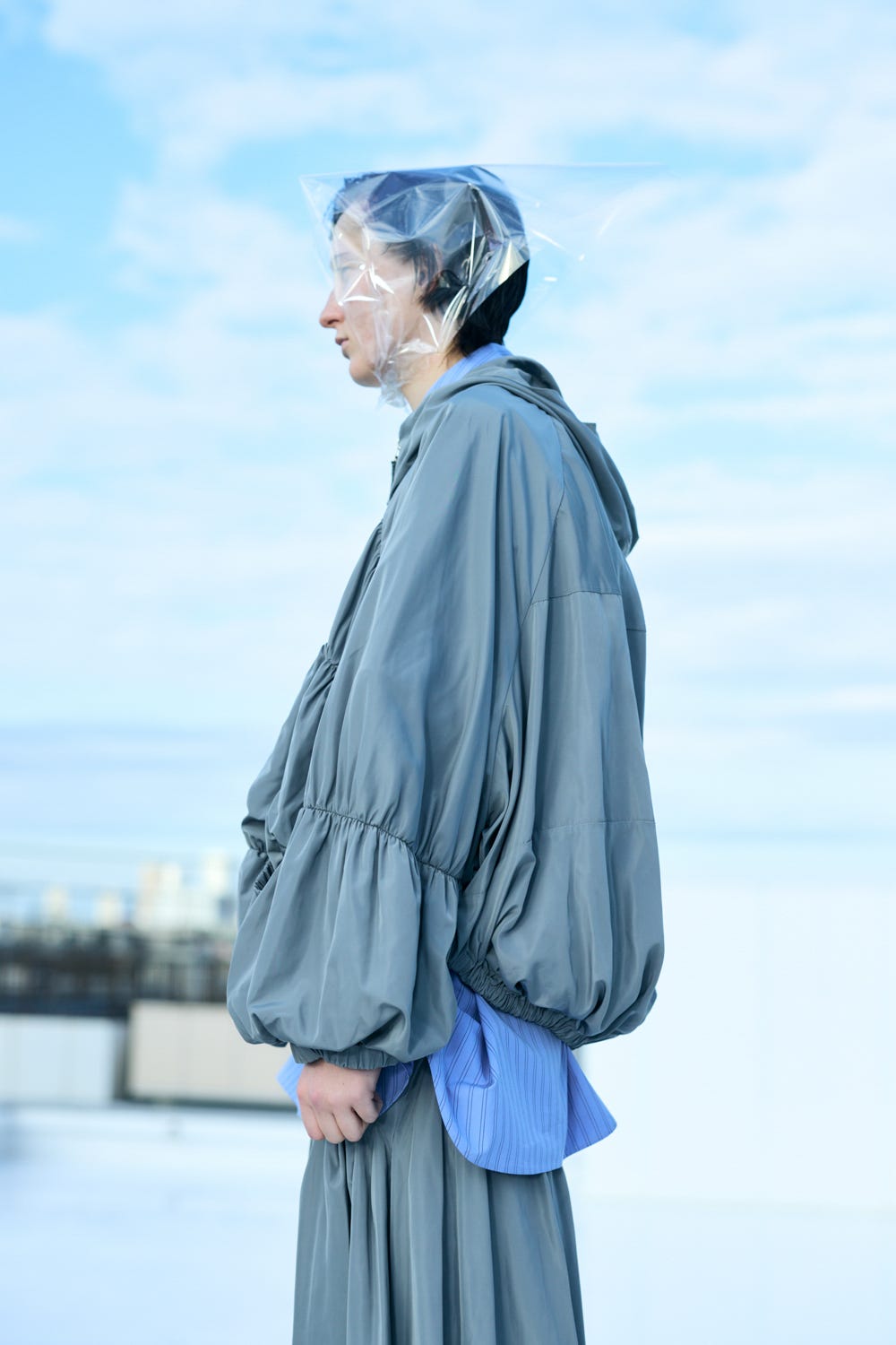RAIN-CLOUD BLOUSON GRY 36