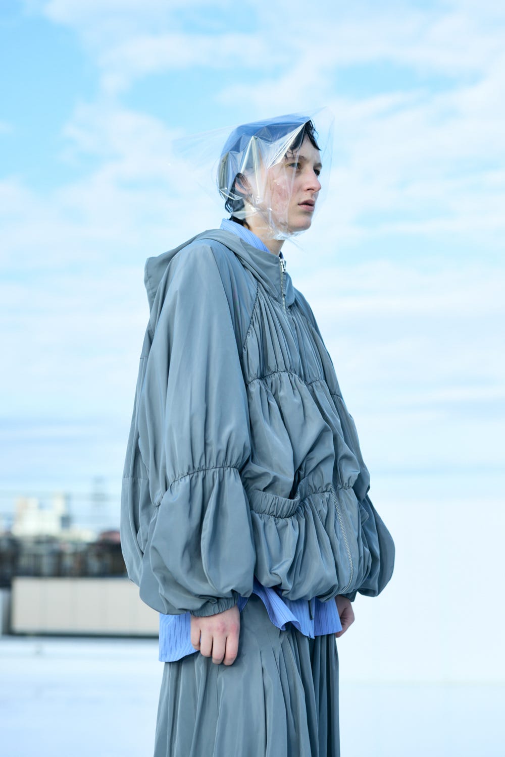 RAIN-CLOUD BLOUSON GRY 36