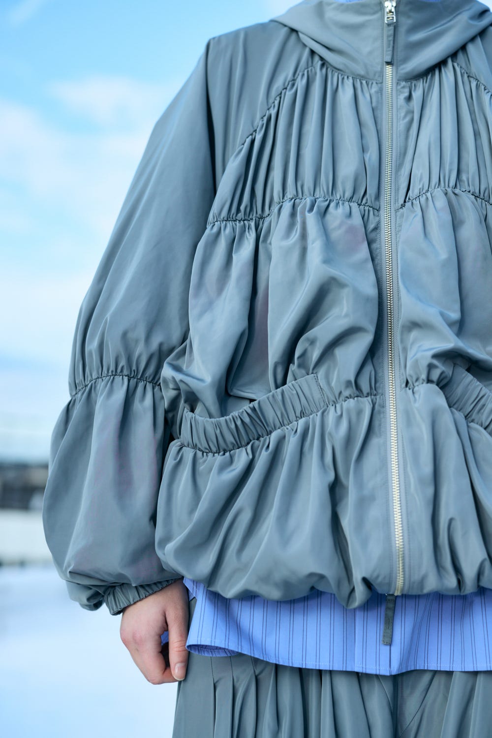 RAIN-CLOUD BLOUSON GRY 36