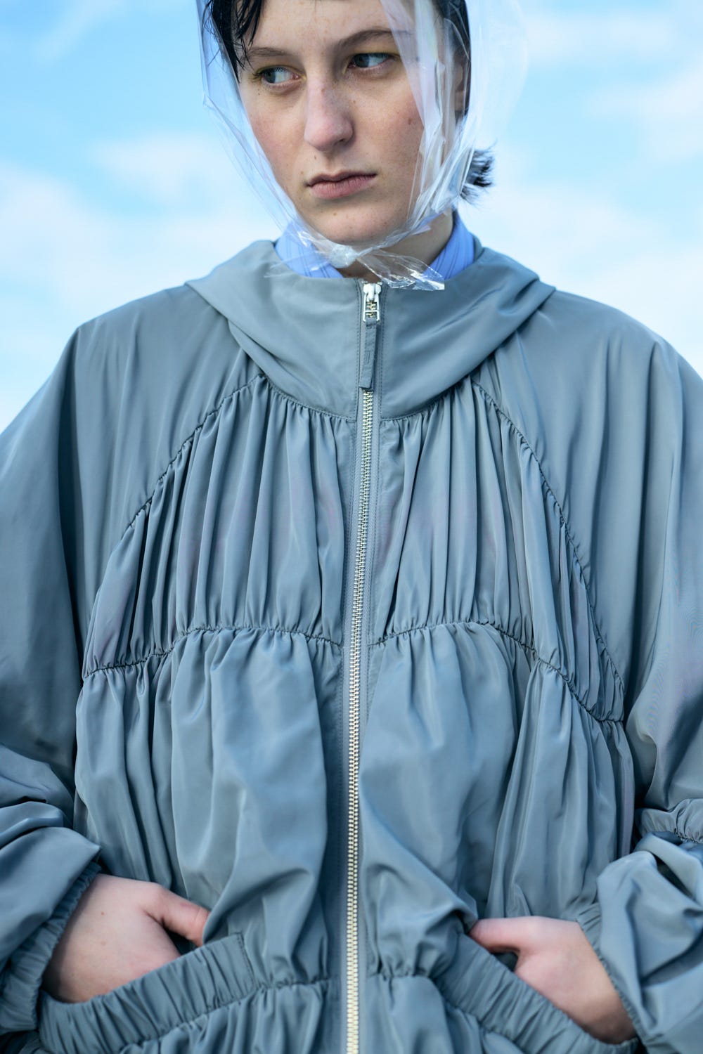 RAIN-CLOUD BLOUSON GRY 36
