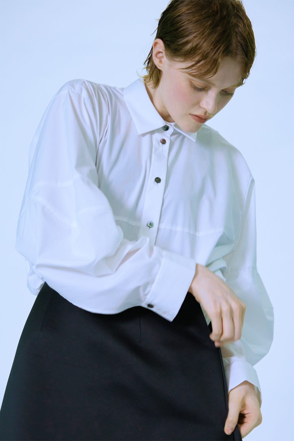 STRUCTURED SHIRT WHT 38