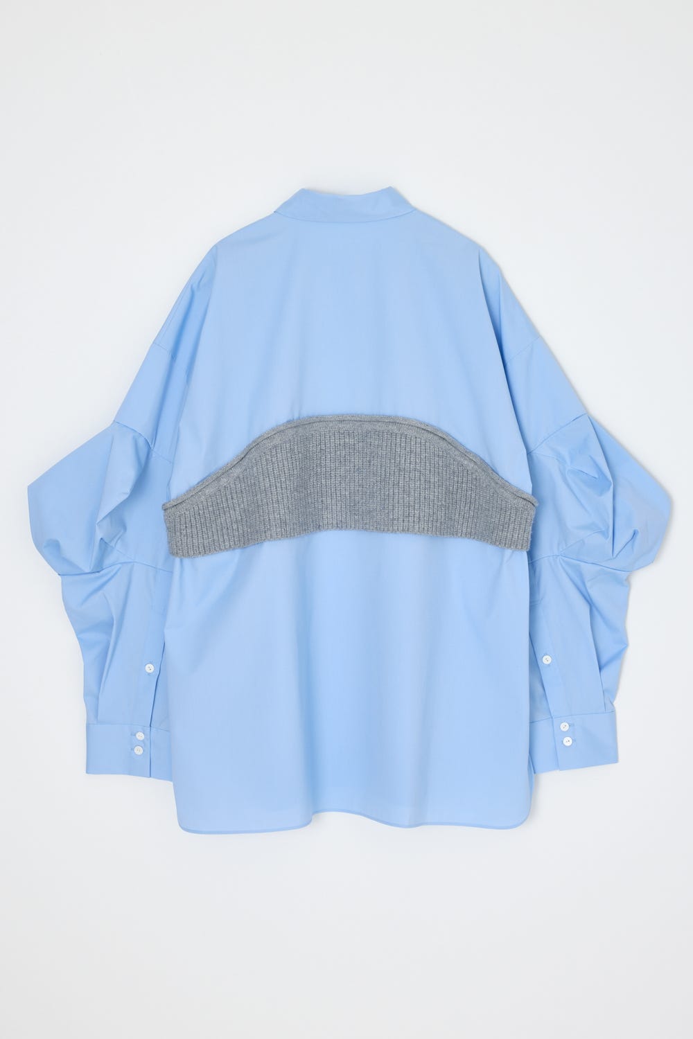 KNIT-DOCKING SHIRT SAX 38