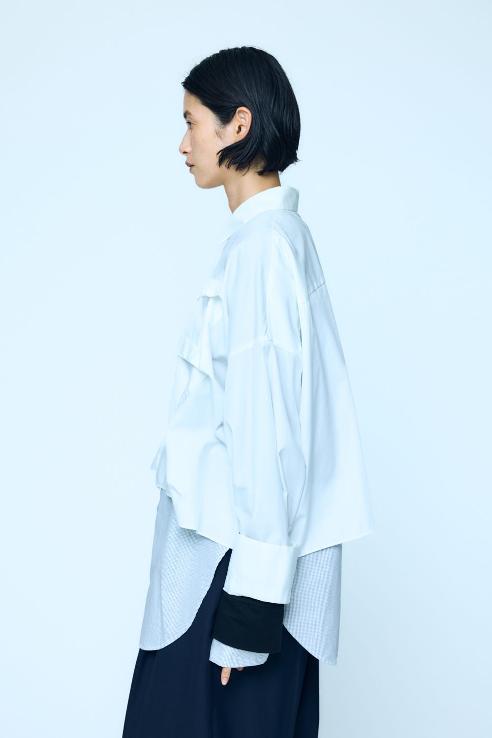 TUCK WIDE SHIRT WHT 38