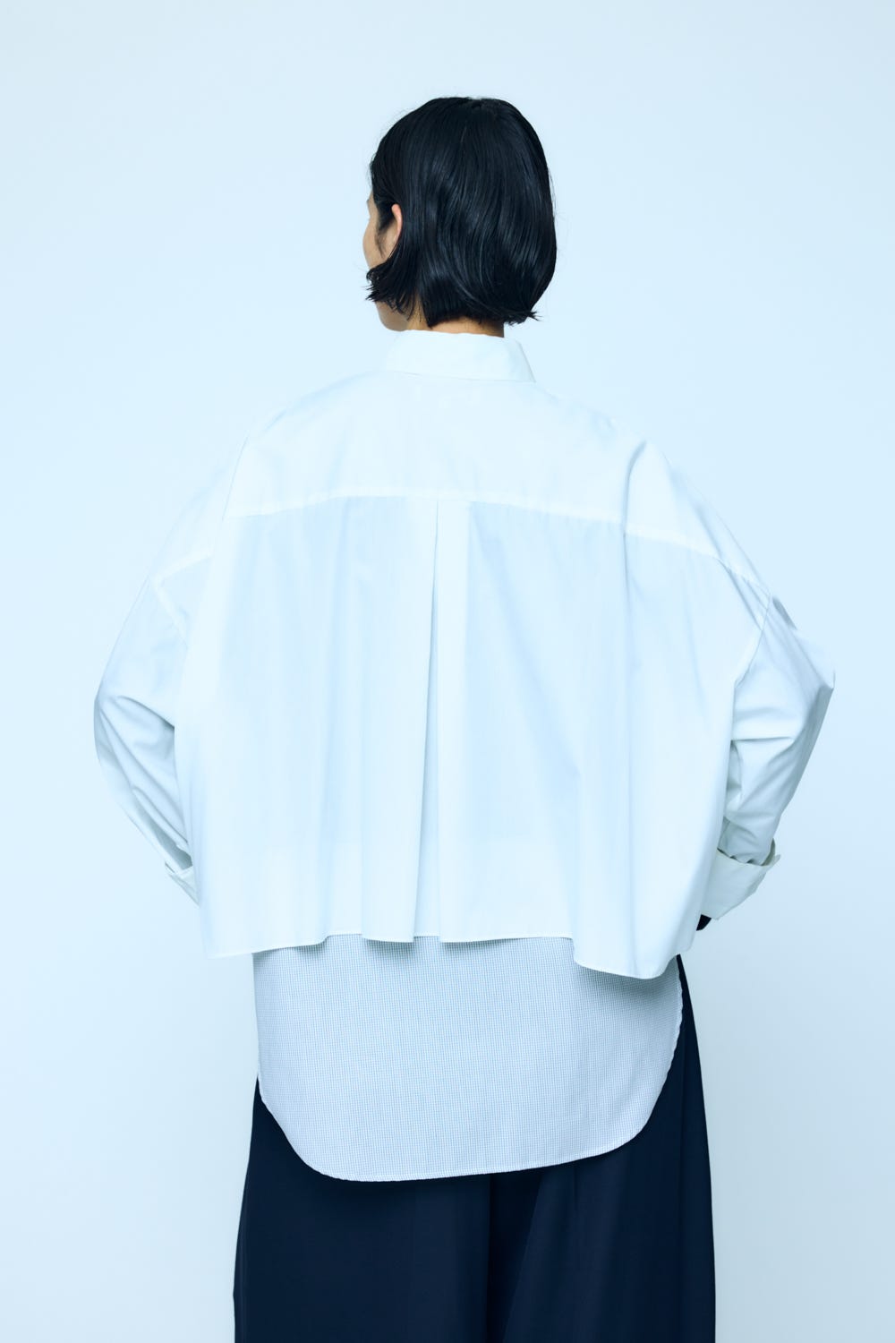 TUCK WIDE SHIRT WHT 38