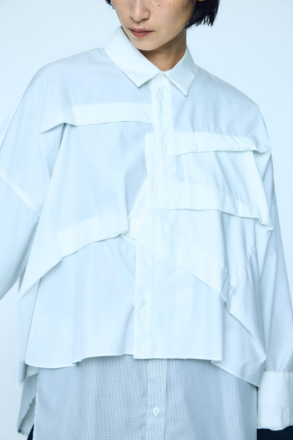 TUCK WIDE SHIRT WHT 38