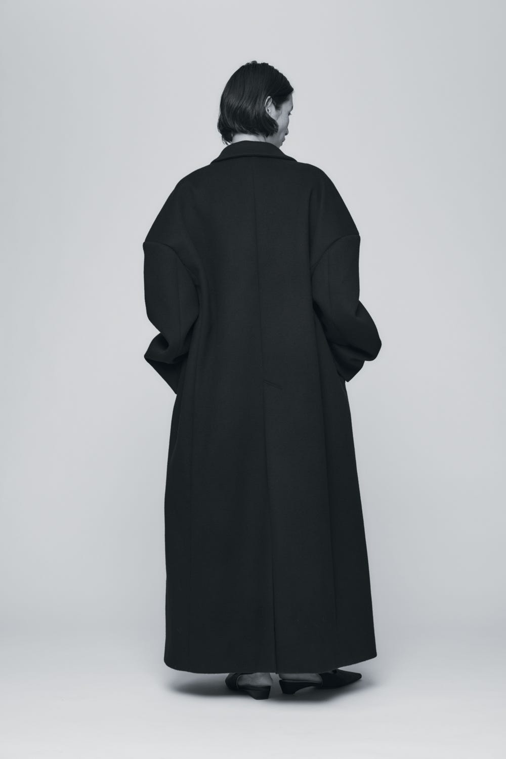 OVER TAILORED COAT BLK 36