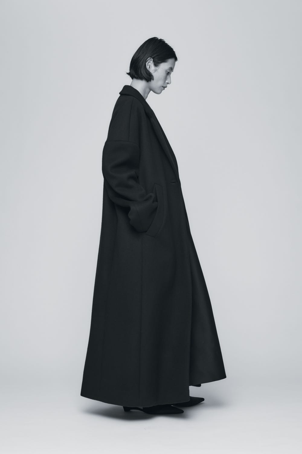 OVER TAILORED COAT BLK 36